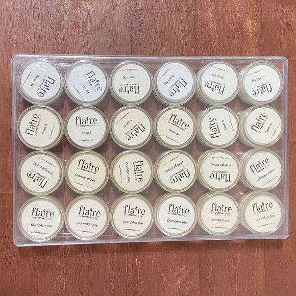 Flaire by Creative Co-Op Fall Christmas Scent Sample Wickless Candle Lot of 24 - Picture 1 of 7